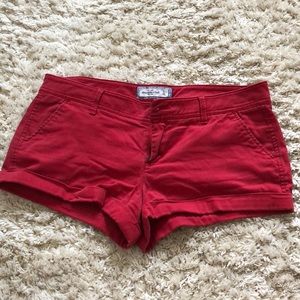 Red Abercrombie & Fitch shorts